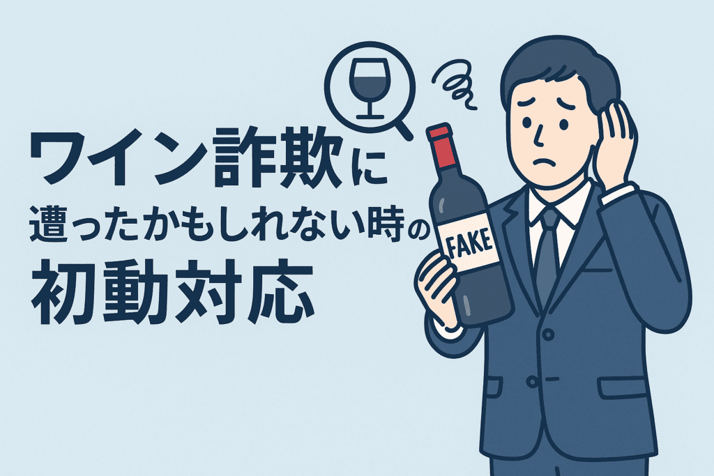 ワイン詐欺に遭ったかもしれない時の初動対応