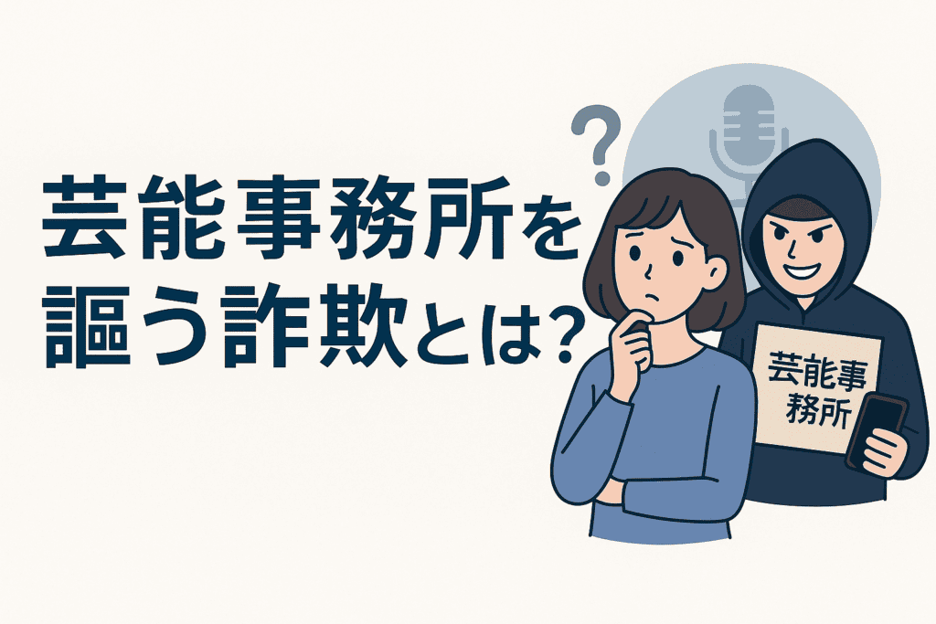芸能事務所を謳う詐欺とは？
