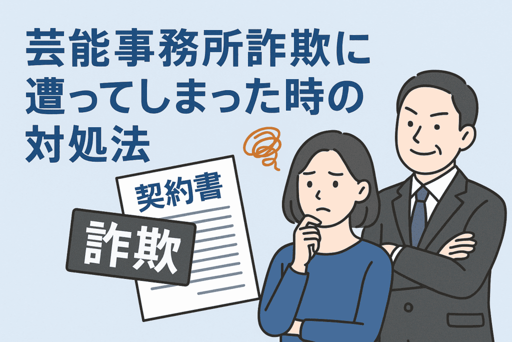 芸能事務所詐欺に遭ってしまった時の対処法