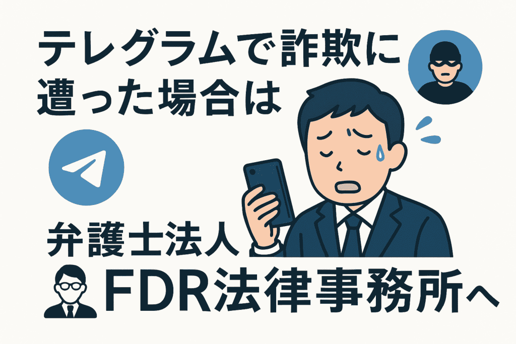 テレグラムで詐欺に遭った場合は弁護士法人FDR法律事務所へ