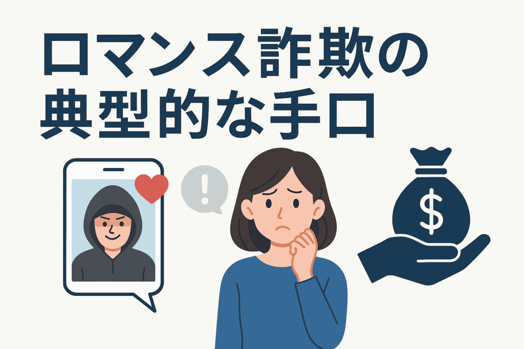 ロマンス詐欺の典型的な手口