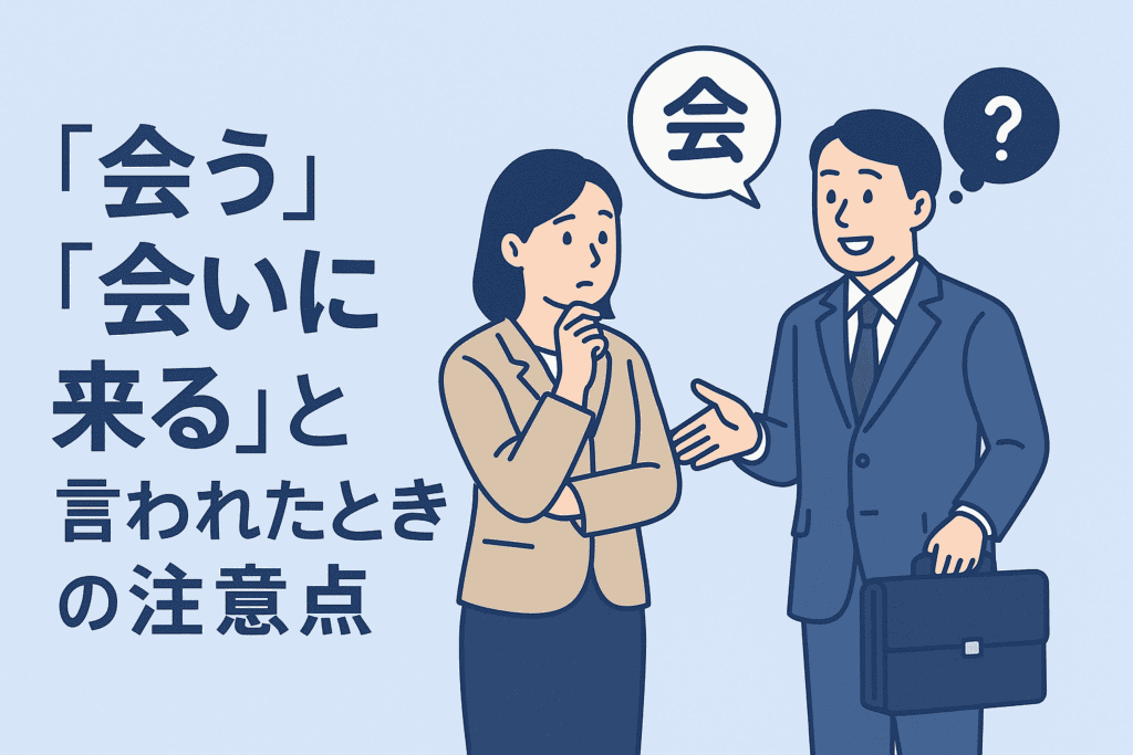 「会う」「会いに来る」と言われたときの注意点