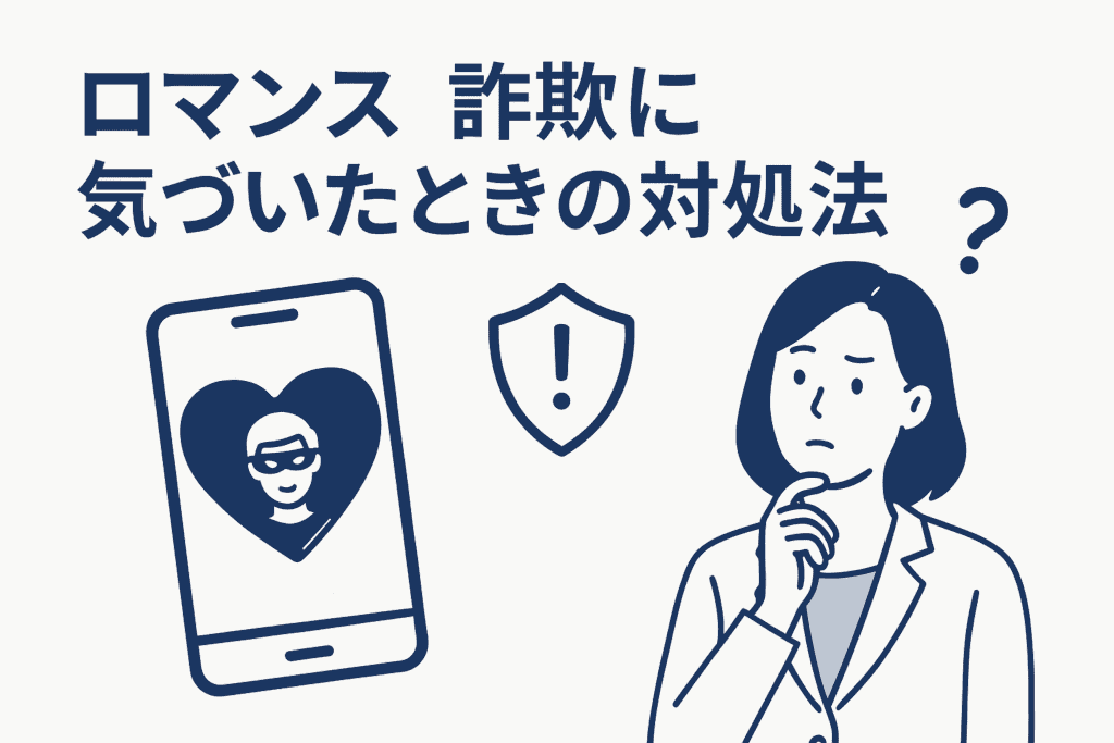 ロマンス詐欺に気づいたときの対処法