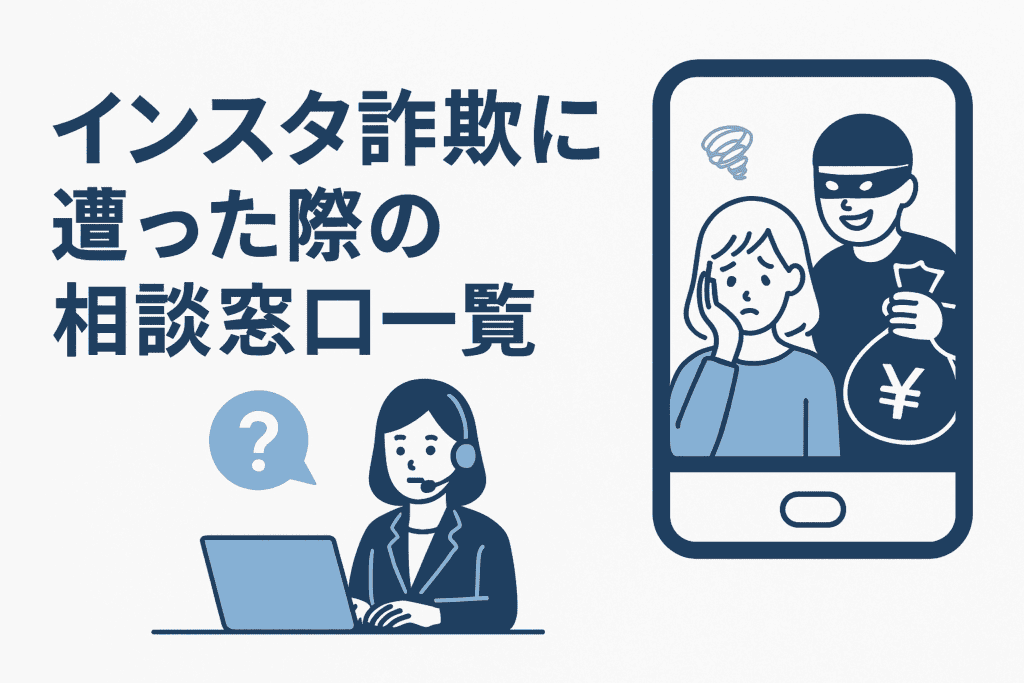 インスタ詐欺に遭った際の相談窓口一覧