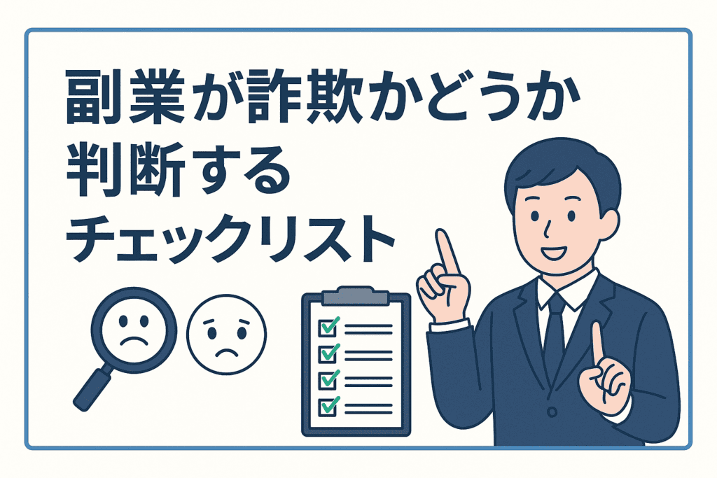 副業が詐欺かどうか判断するチェックリスト