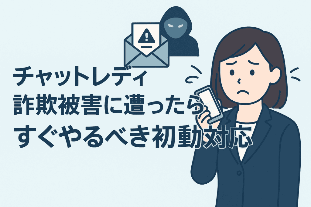 チャットレディ詐欺被害に遭ったらすぐやるべき初動対応