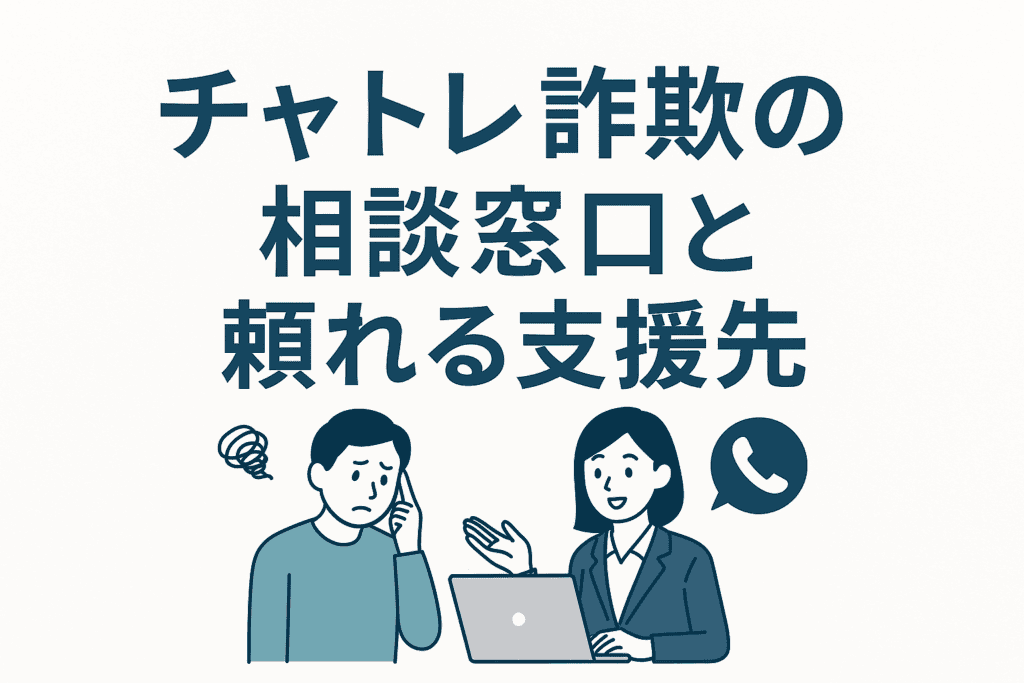 チャトレ詐欺の相談窓口と頼れる支援先
