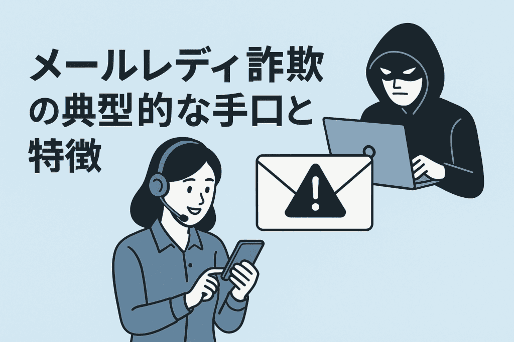 メールレディ詐欺の典型的な手口と特徴