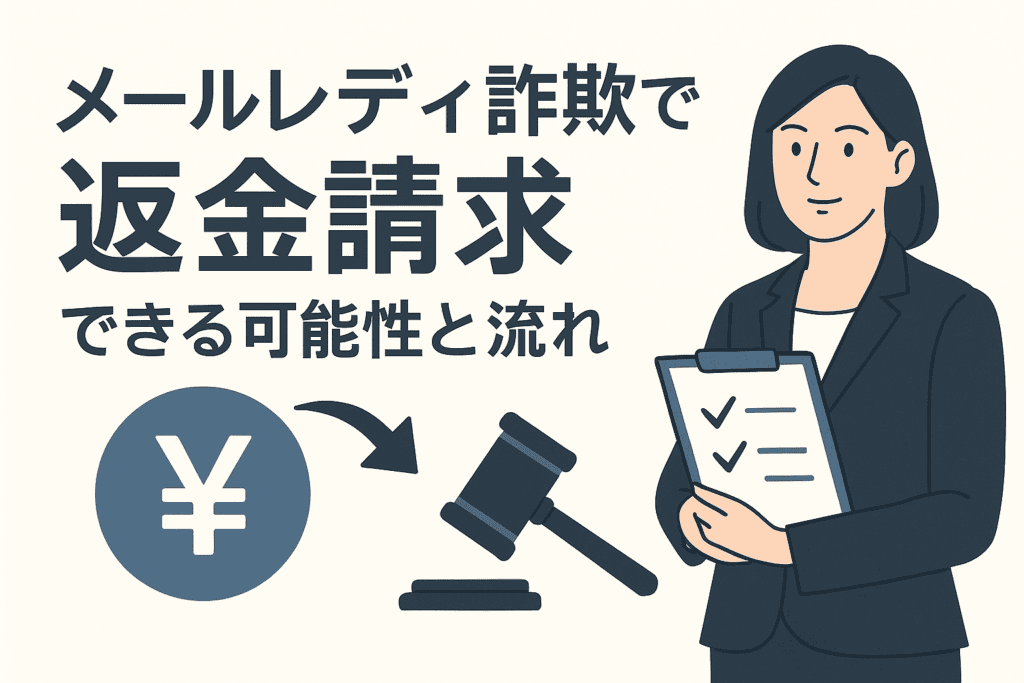 メールレディ詐欺で返金請求できる可能性と流れ