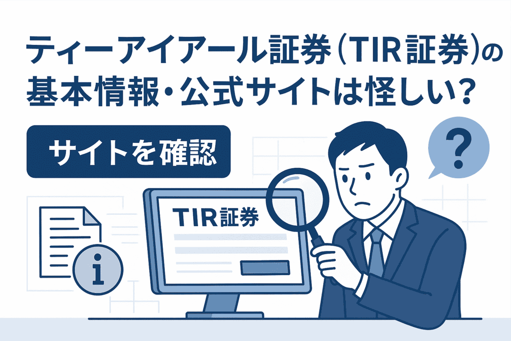 ティーアイアール証券(TIR証券)の基本情報・公式サイトは怪しい？サイトを確認