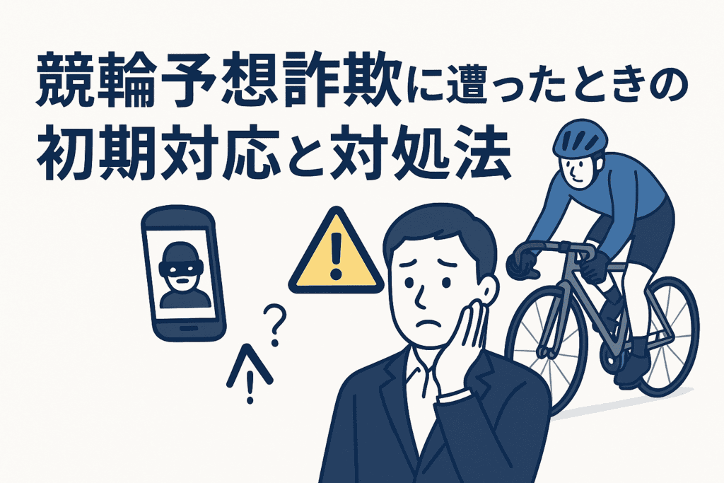 競輪予想詐欺に遭ったときの初期対応と対処法