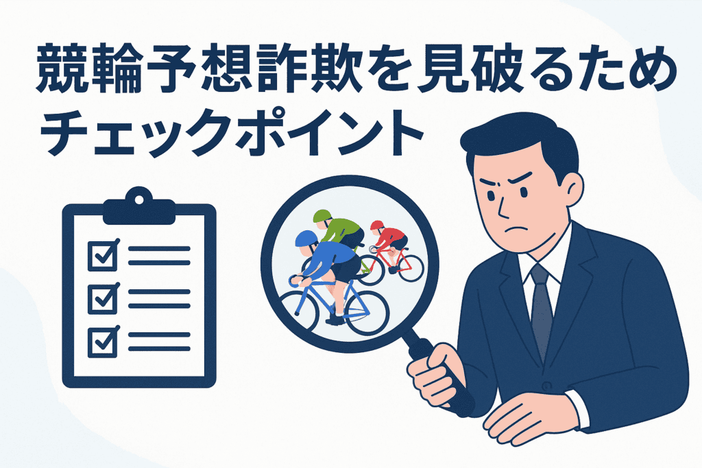 競輪予想詐欺を見破るためのチェックポイント