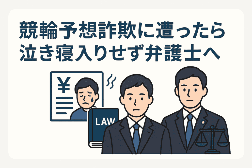 競輪予想詐欺に遭ったら泣き寝入りせず弁護士へ