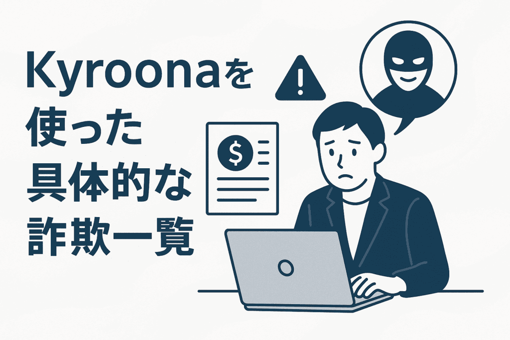 Kyroonaを使った具体的な詐欺一覧