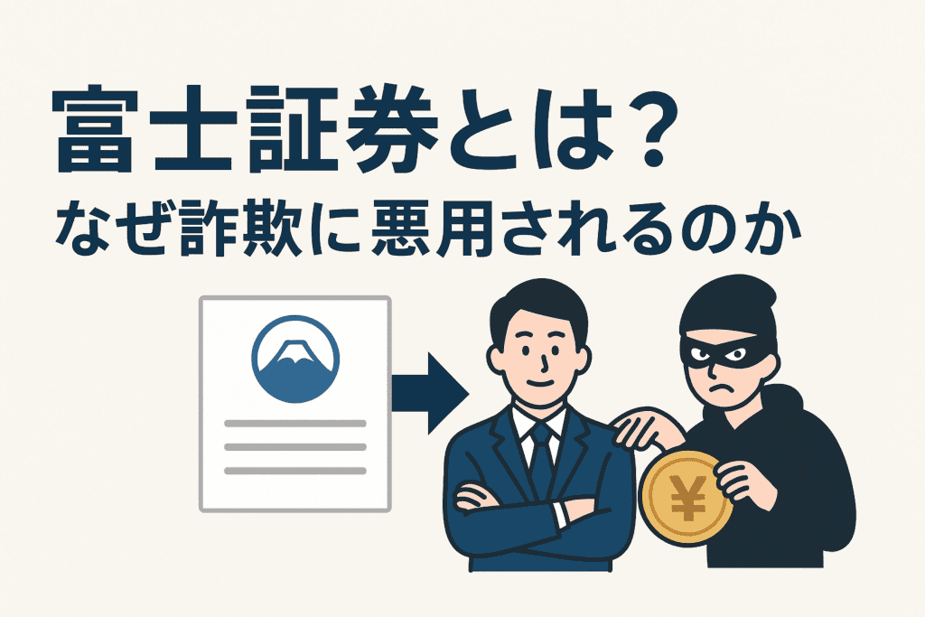富士証券とは?なぜ詐欺に悪用されるのか