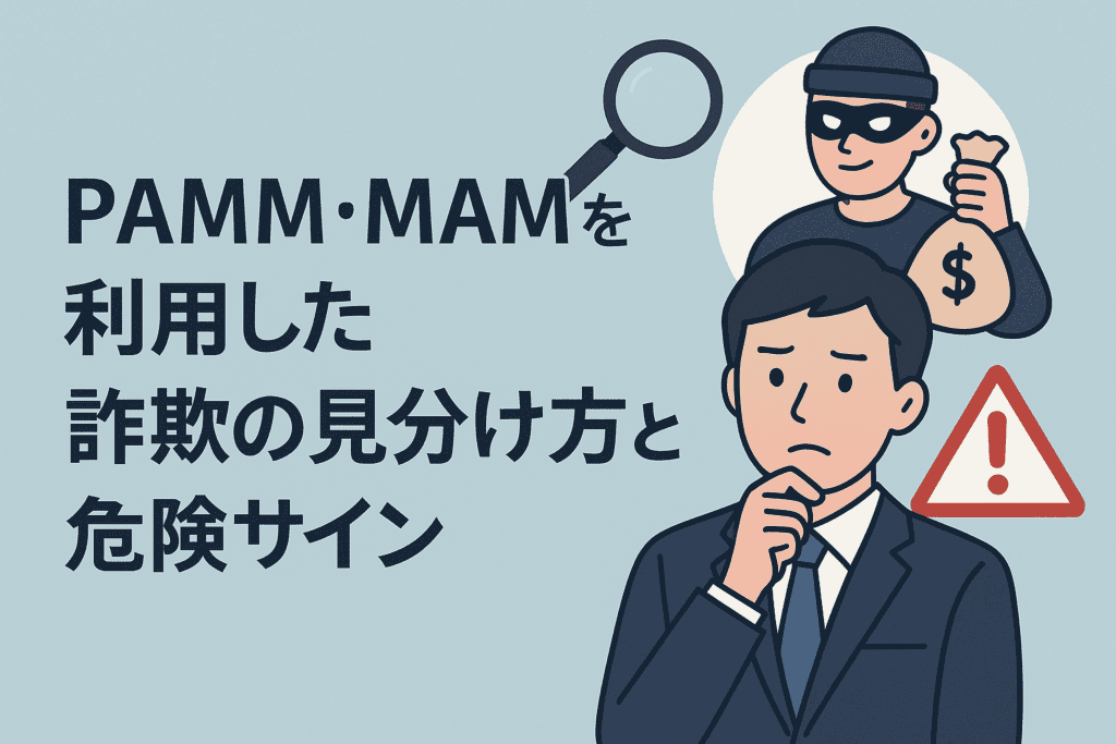 PAMM・MAMを利用した詐欺の見分け方と危険サイン