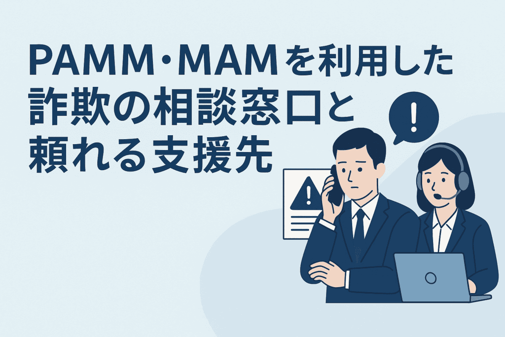 PAMM・MAMを利用した詐欺の相談窓口と頼れる支援先