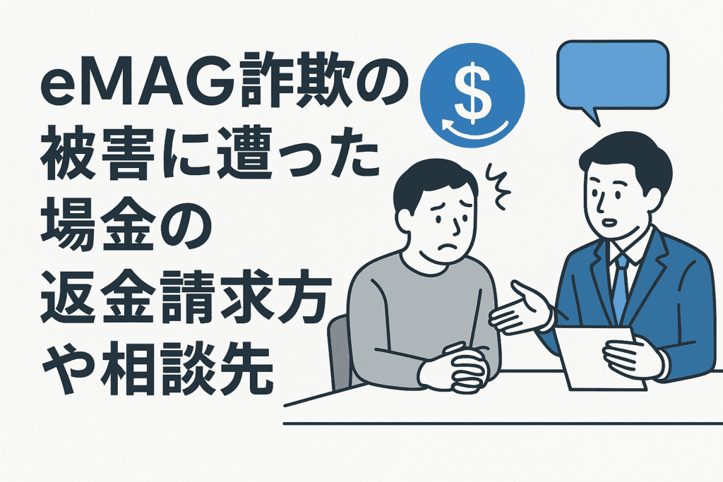 eMAG詐欺の被害に遭った場合の返金請求方法や相談先