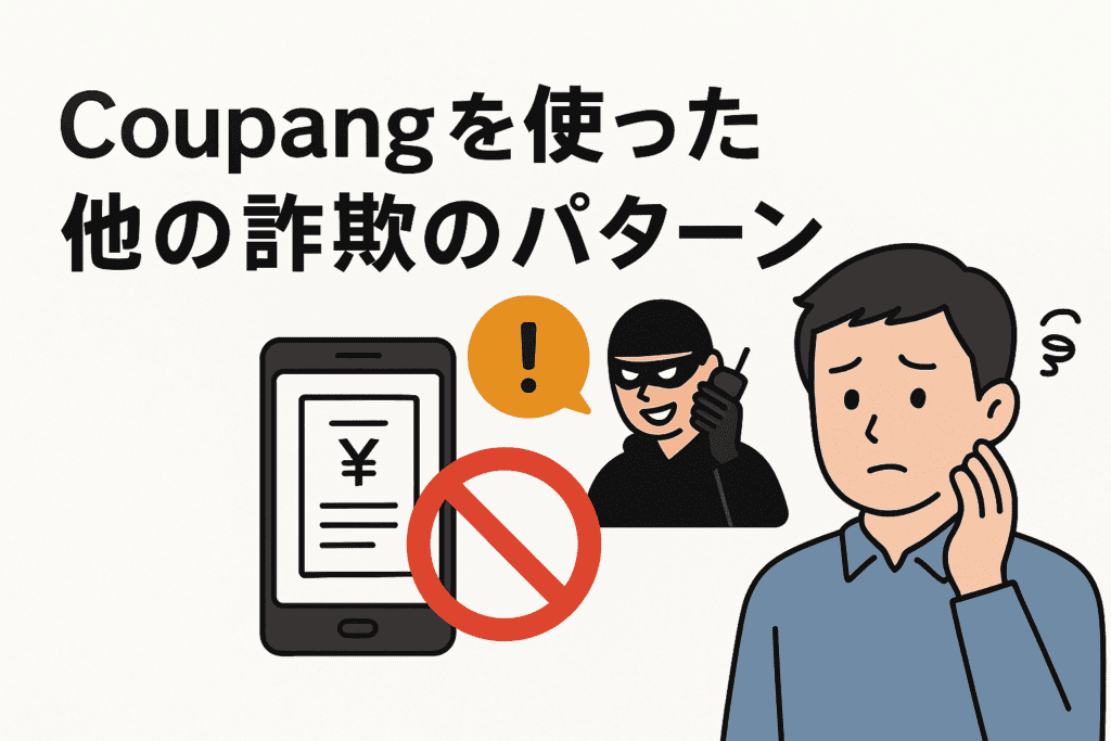 Coupangを使った他の詐欺のパターン