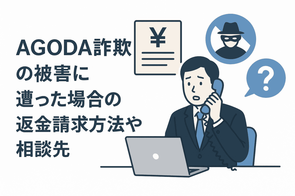 AGODA詐欺の被害に遭った場合の返金請求方法や相談先