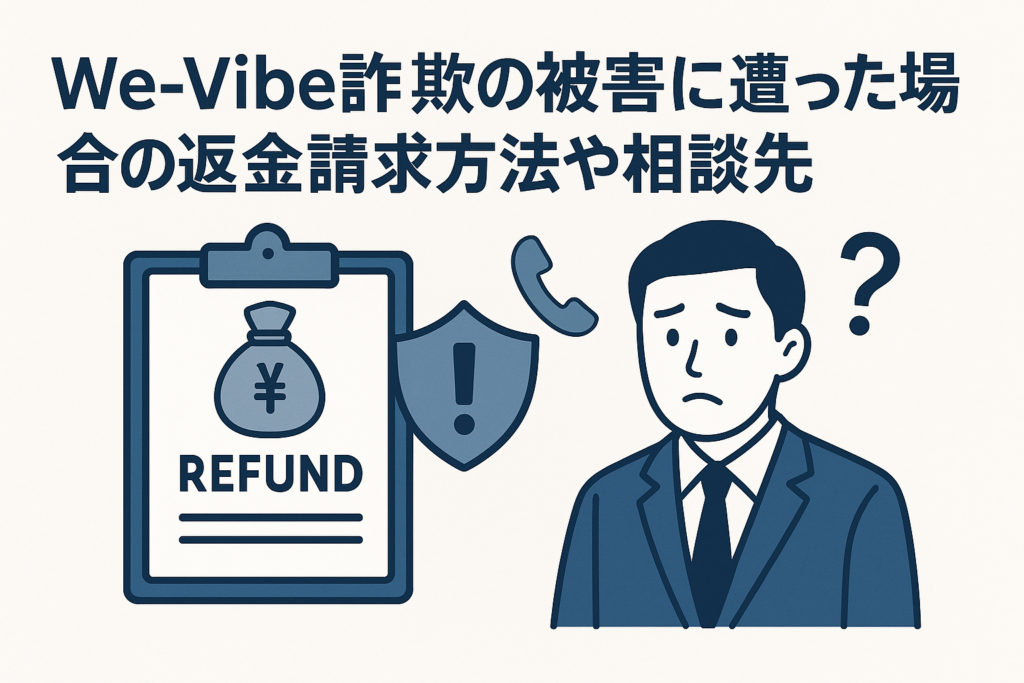 We-Vibe詐欺の被害に遭った場合の返金請求方法や相談先