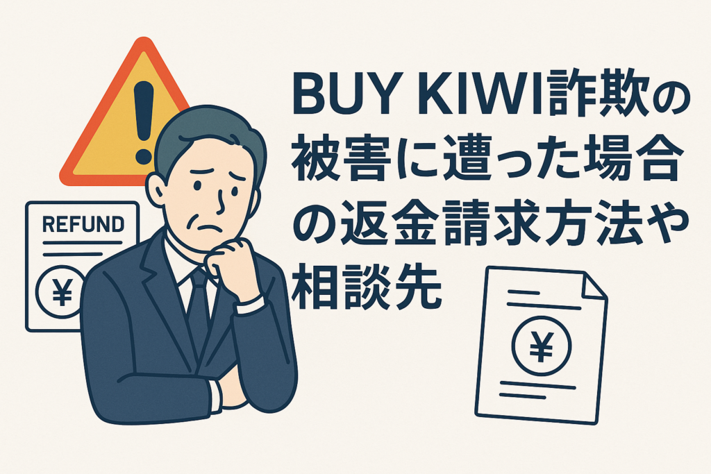 BUY KIWI詐欺の被害に遭った場合の返金請求方法や相談先