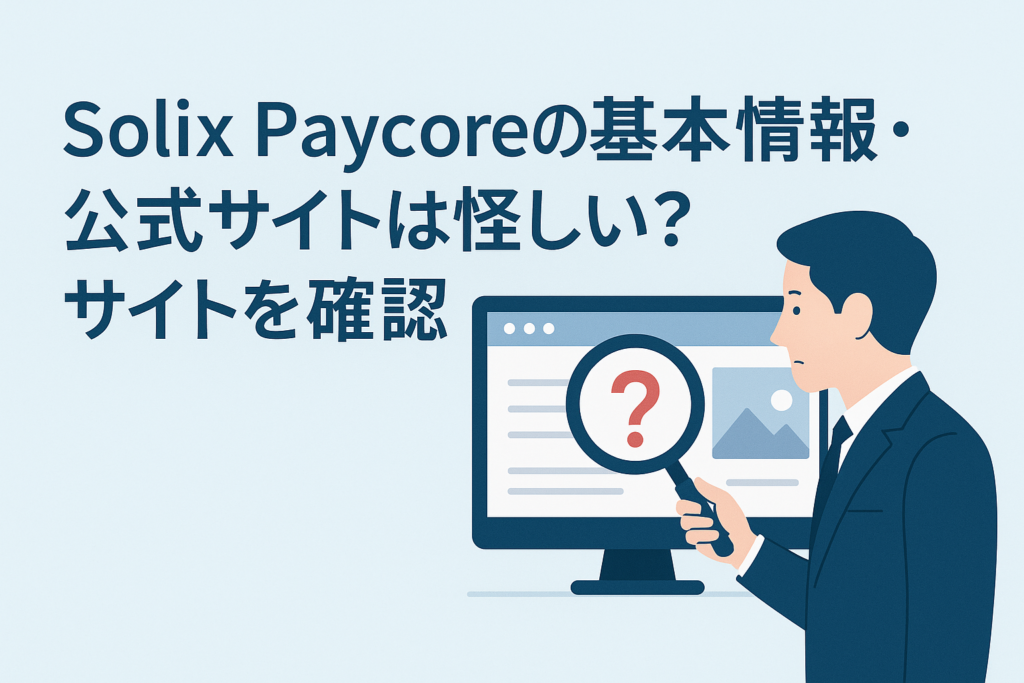Solix Paycoreの基本情報・公式サイトは怪しい？サイトを確認