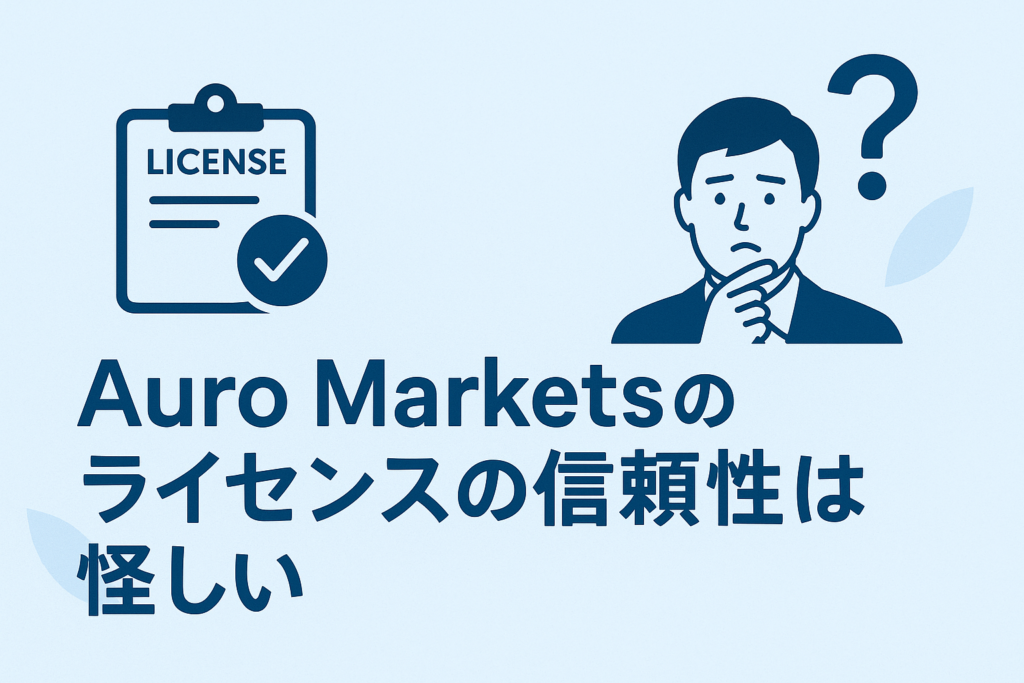Auro Marketsのライセンスの信頼性は怪しい