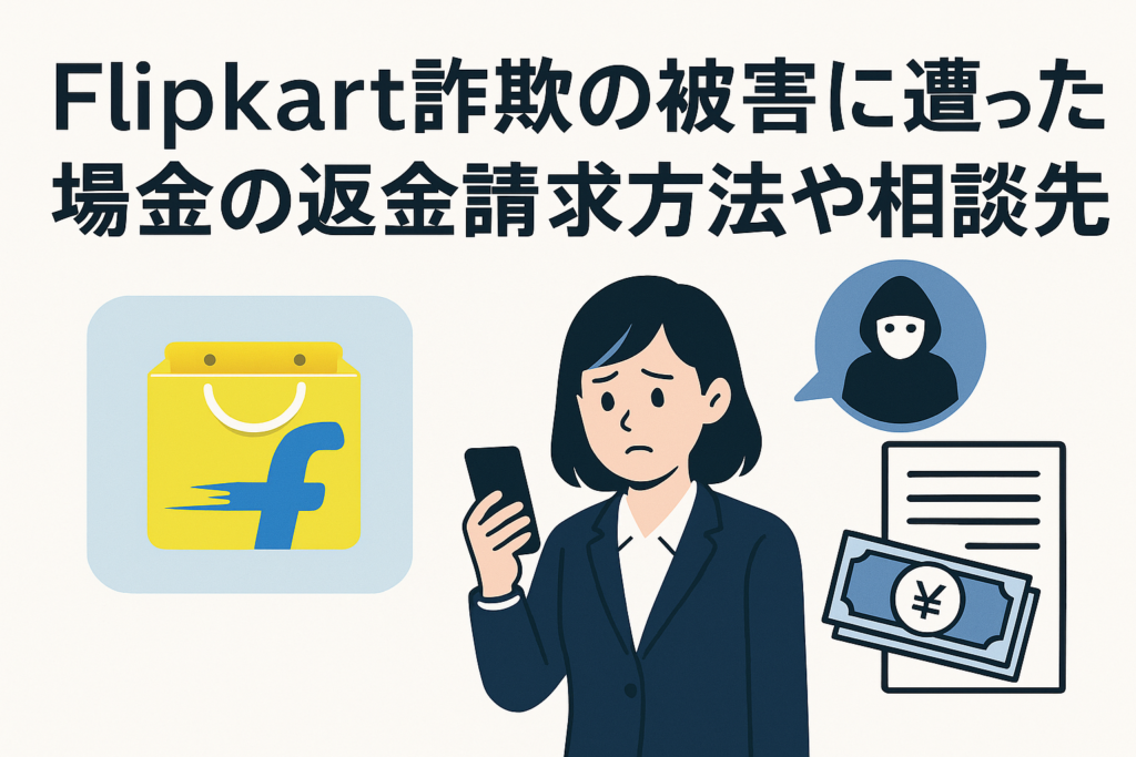 Flipkart詐欺の被害に遭った場合の返金請求方法や相談先