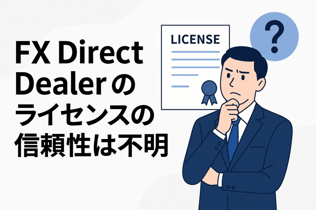 FX Direct Dealerのライセンスの信頼性は不明