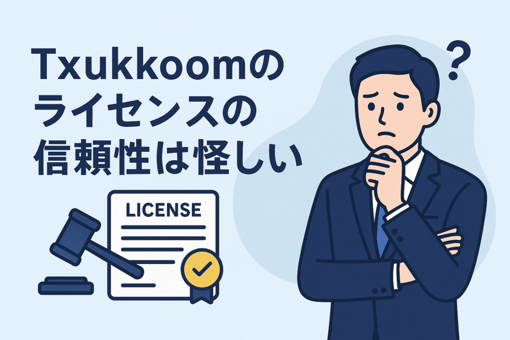 Txukkoomのライセンスの信頼性は怪しい
