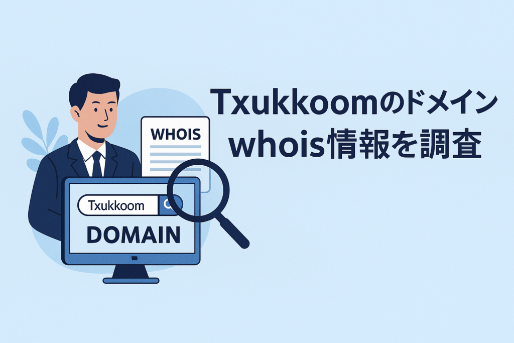 Txukkoomのドメインwhois情報を調査