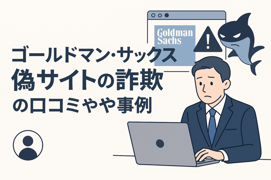 ゴールドマンサックス偽サイトの詐欺の口コミや事例