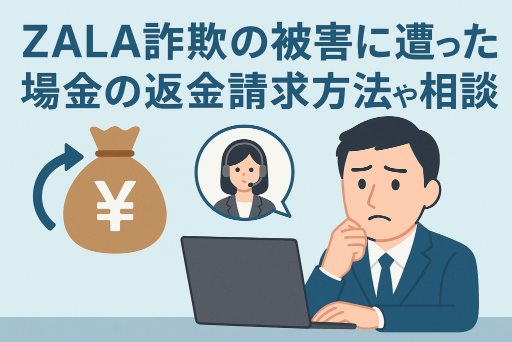ZALA詐欺の被害に遭った場合の返金請求方法や相談先