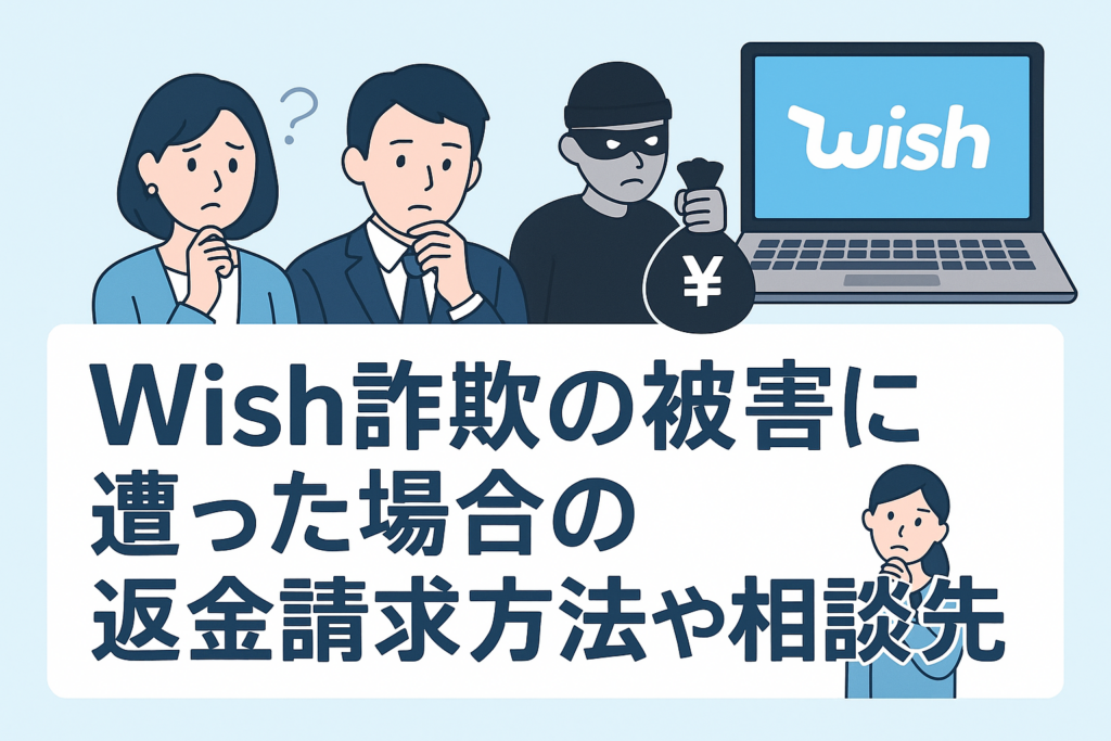Wish詐欺の被害に遭った場合の返金請求方法や相談先