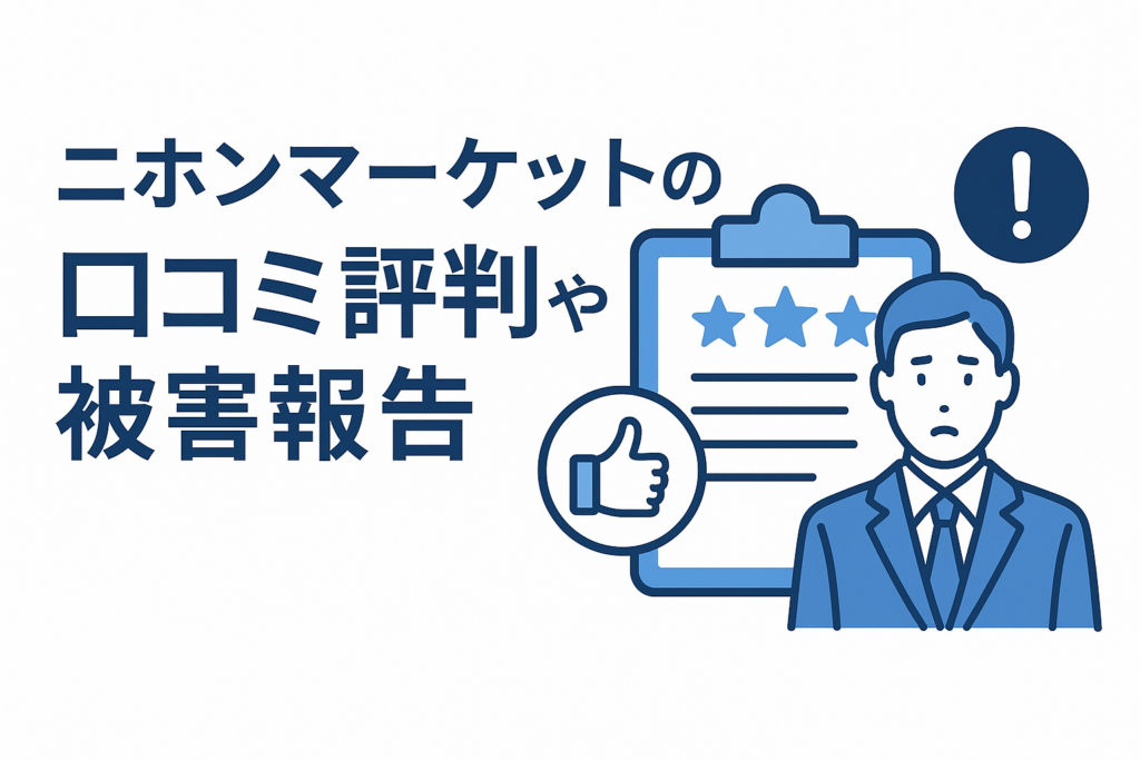 ニホンマーケットの口コミ評判や被害報告