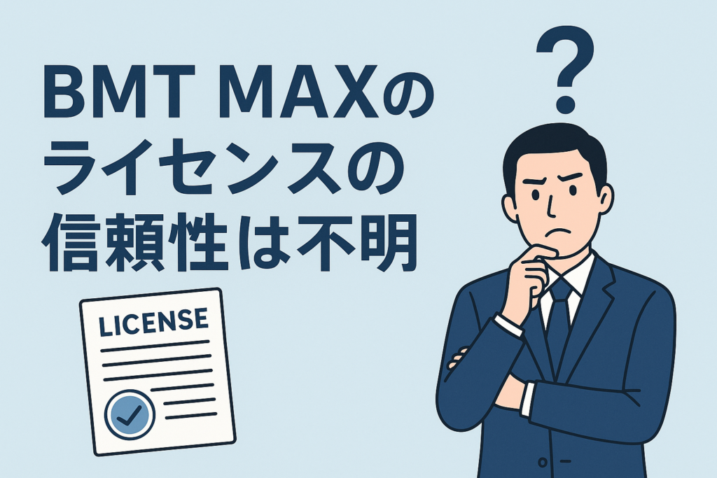 BMT MAXのライセンスの信頼性は不明