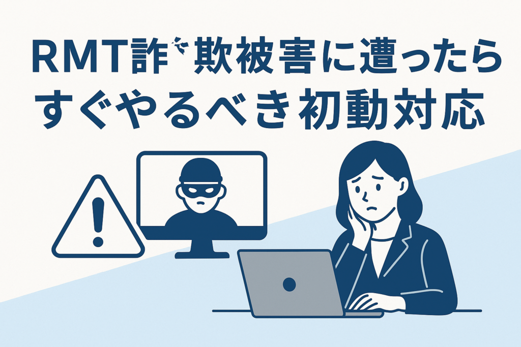 RMT詐欺被害に遭ったらすぐやるべき初動対応