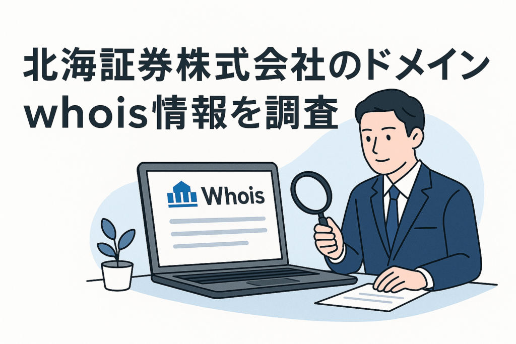 北海証券株式会社のドメインwhois情報を調査