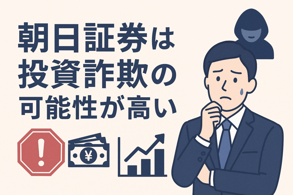 朝日証券は投資詐欺の可能性が高い