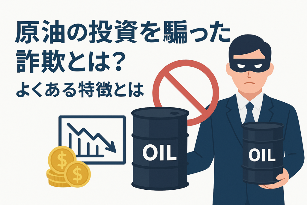 原油の投資を騙った詐欺とは?よくある特徴とは