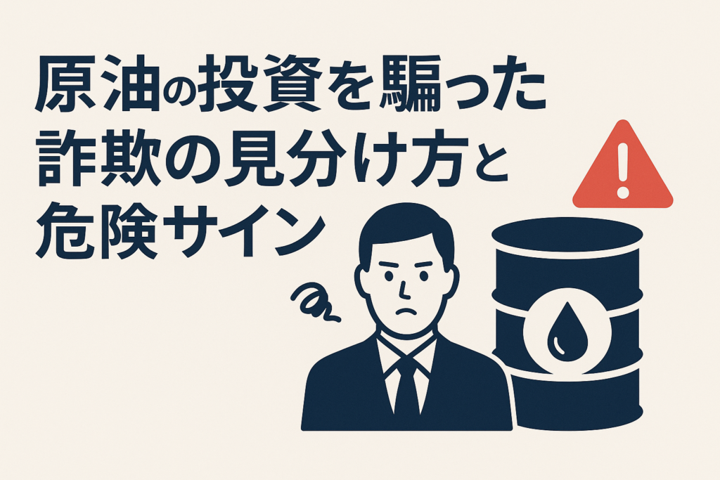 原油の投資を騙った詐欺の見分け方と危険サイン