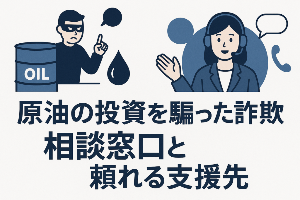 原油の投資を騙った詐欺の相談窓口と頼れる支援先