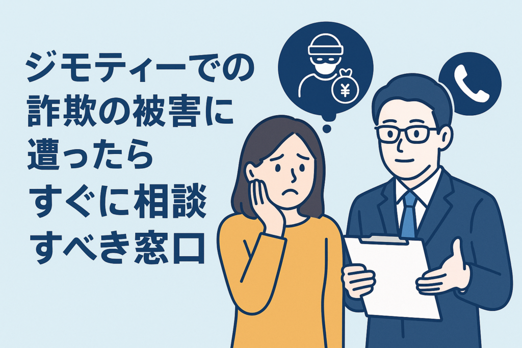 ジモティーでの詐欺の被害に遭ったらすぐに相談すべき窓口