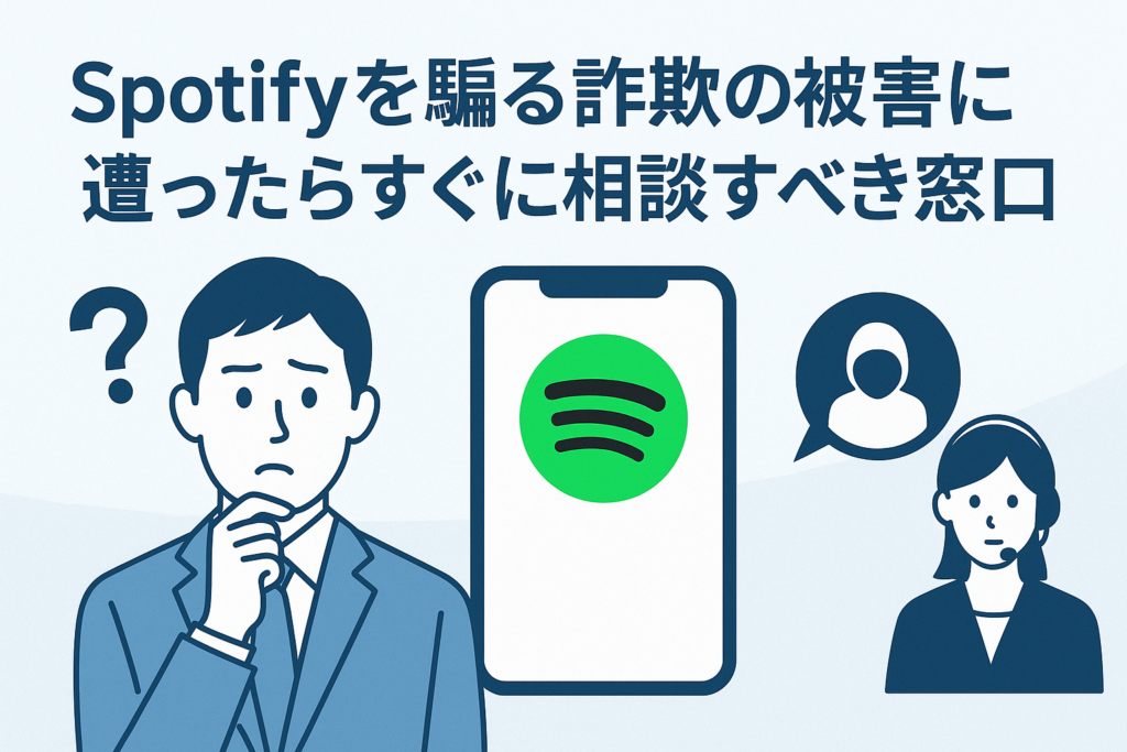 Spotifyを騙る詐欺の被害に遭ったらすぐに相談すべき窓口