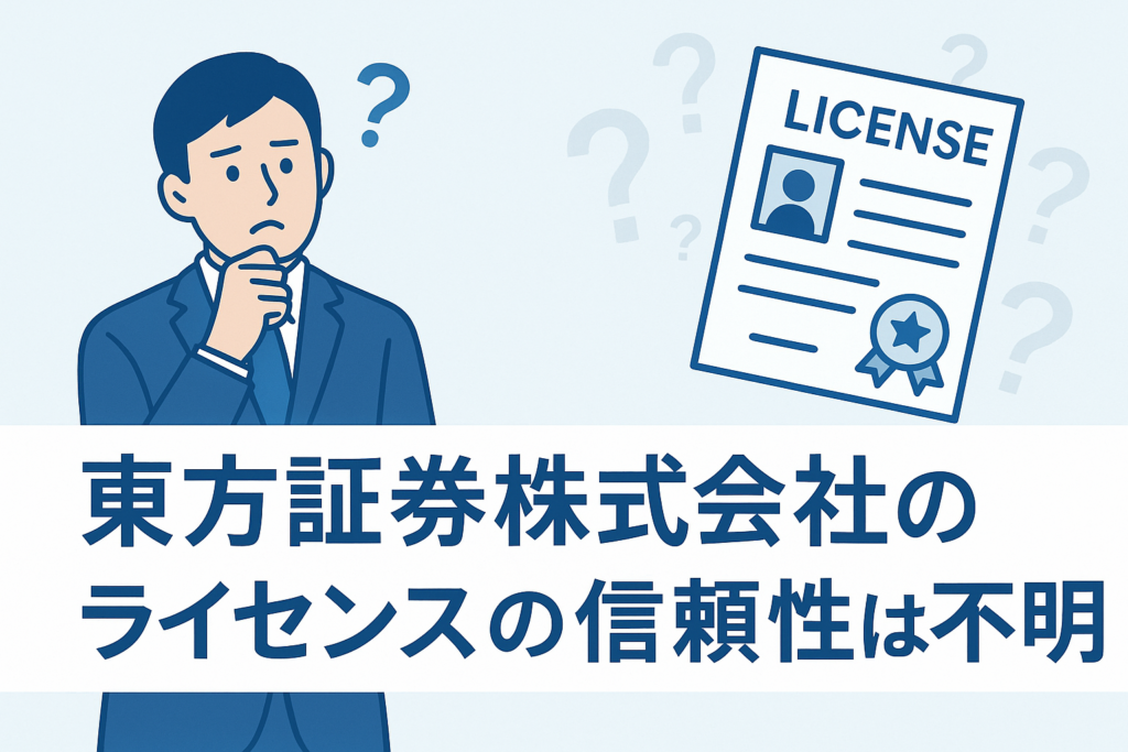 東方証券株式会社のライセンスの信頼性は不明