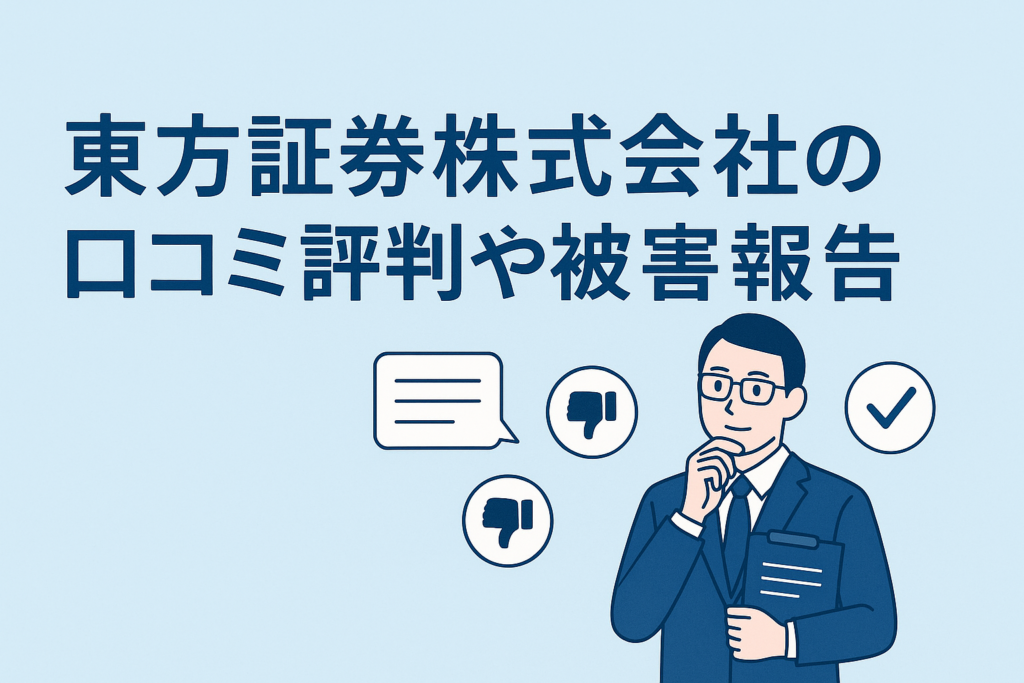 東方証券株式会社の口コミ評判や被害報告