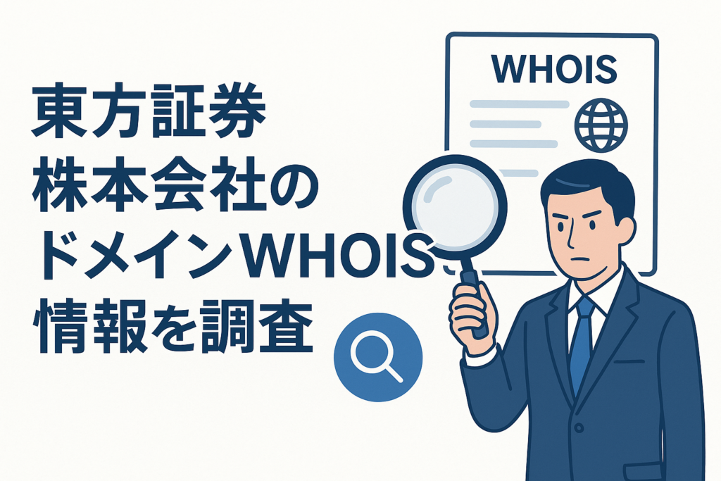 東方証券株式会社のドメインwhois情報を調査