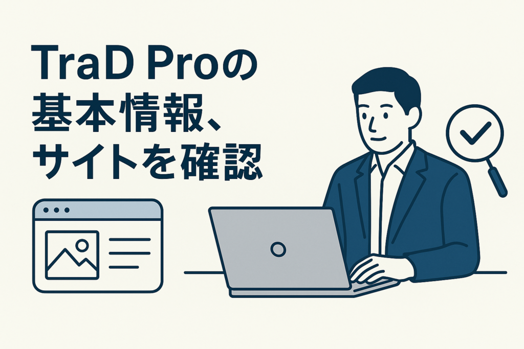 TraD Proの基本情報、サイトを確認