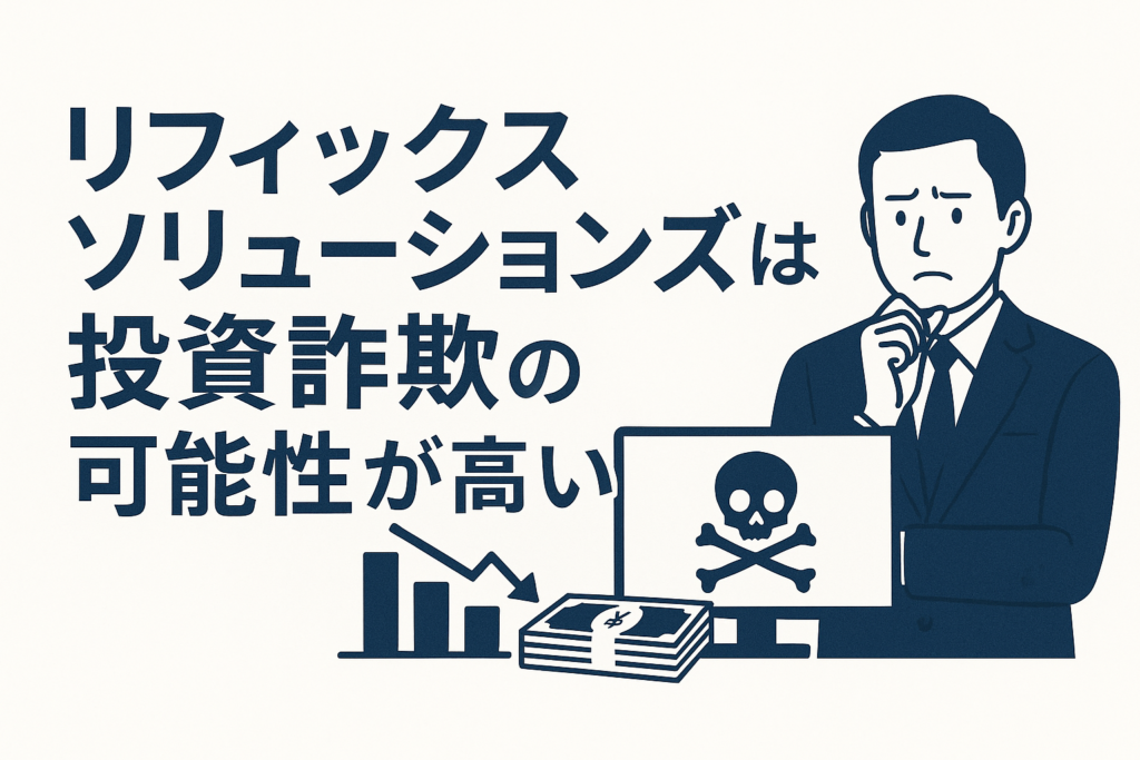 リフィックスソリューションズは投資詐欺の可能性が高い